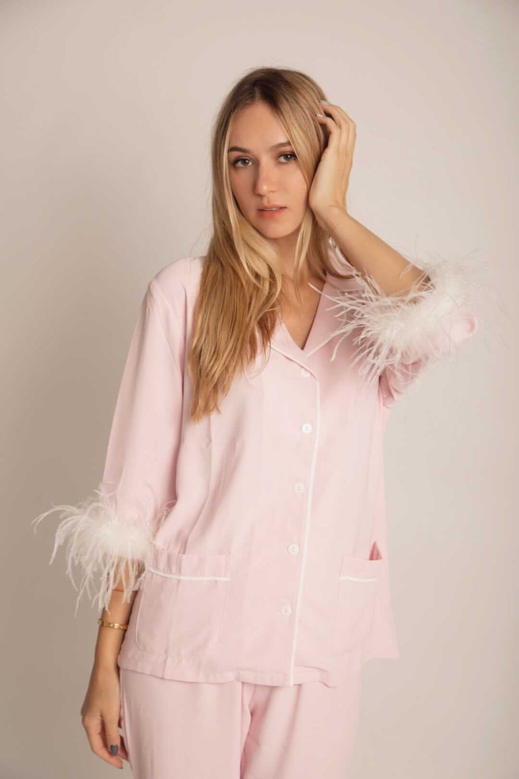 Pink Feather Diva Pajama – Feather Babe - Main Image